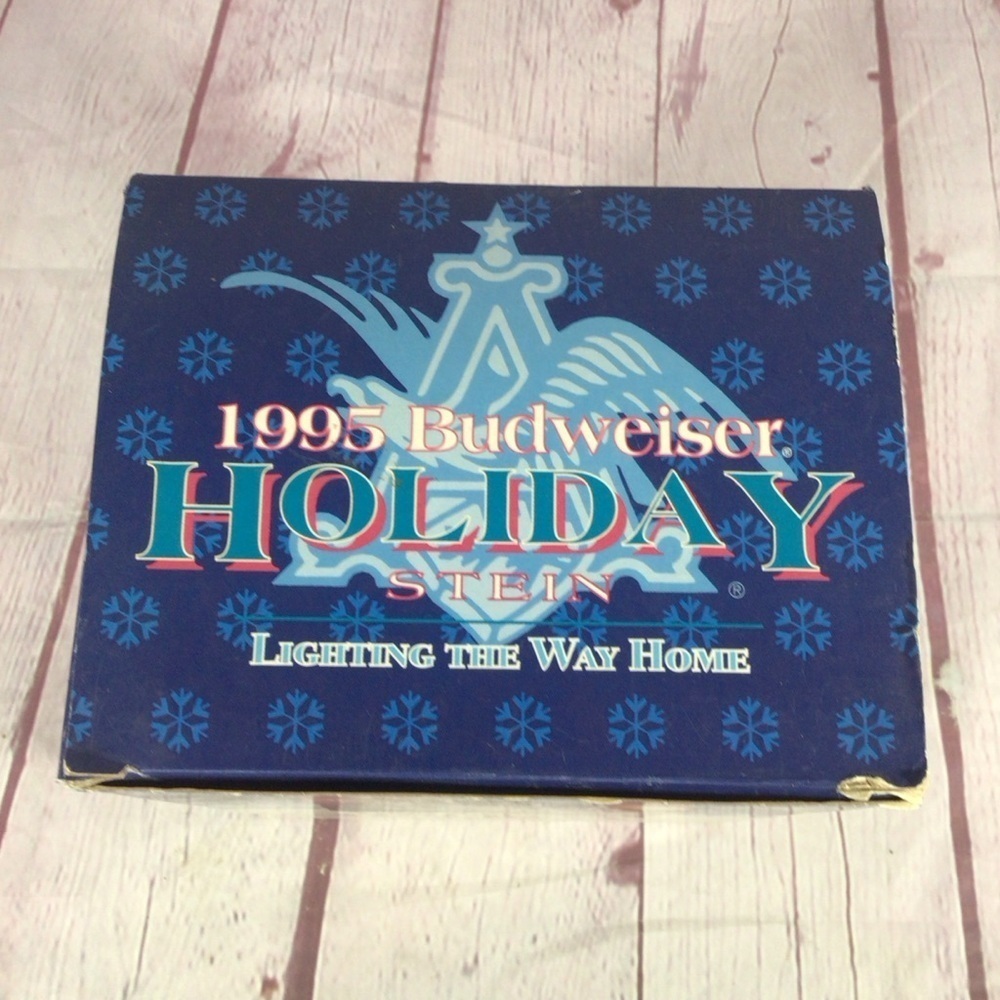 Vintage Budweiser 1995 Lighting The Way Holiday Stein with COA and Box - Picture 11 of 12